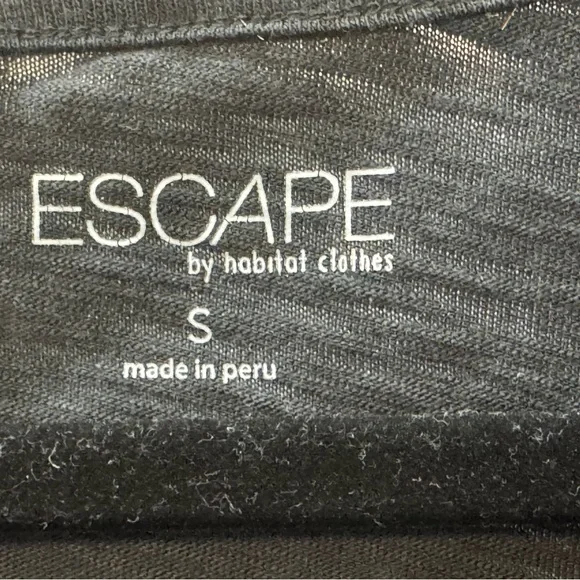 Escape by habitat clothes Black Cotton 3/4 Sleeve Mini Dress Size Small - Picture 3 of 4